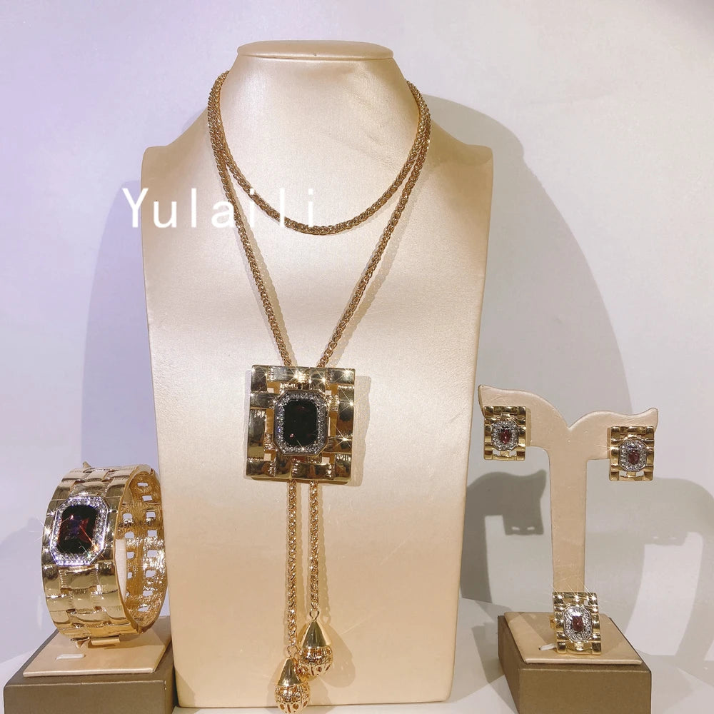 Explore our exquisite collection of costume jewelry inspired by African fashion, featuring stunning jewelry sets, long necklaces, and luxurious Dubai jewelry pieces.