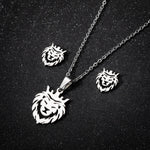 Stainless Steel Jewelry Sets For Women Necklace And Earing Anime Cute Cartoon Bow Mouse Chain Necklace Choker Desinger Charms