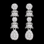 Famous Brand 4 Piece Bridal Zirconia Complete Jewelry Set for Women Party, Banquet Cubic Zirconia Crystal Wedding Jewelry Set