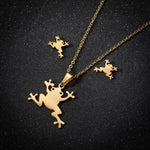 Stainless Steel Jewelry Sets For Women Necklace And Earing Anime Cute Cartoon Bow Mouse Chain Necklace Choker Desinger Charms