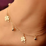 Flowers And Bell Anklets for Women Charm Leg Bracelet Fashion Jewelry for Female Ankle Bracelet Cheville Femme