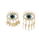 Rhinestone Evil Eye Statement Earrings