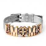 Silver Color Stainless Steel Mesh Watch Belt Bracelets For Women Men Couple Rose Gold Plated Lover Heart Charm Bracelet Bangle