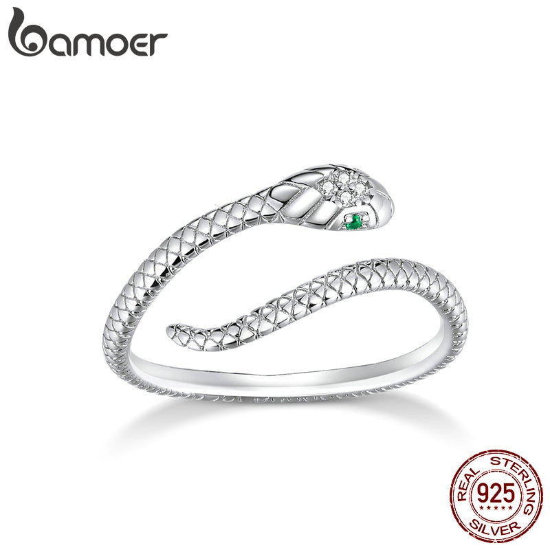 Sterling Silver Snake Adjustable Ring