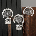 Bohemia Indian Jewelry Sets Bollywood Bridal Gold Color Earrings Ring Pearl Wedding Sieraden Women Fashion Jewellery Set