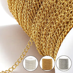 2 meters Stainless Steel Extension Chain 2/3/4mm Gold Necklace Chains for Bracelet DIY Chain Accessories Jewelry Making Crafts