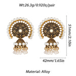 Bohemia Indian Jewelry Sets Bollywood Bridal Gold Color Earrings Ring Pearl Wedding Sieraden Women Fashion Jewellery Set