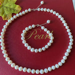 An exquisite collection of natural freshwater pearl jewelry sets made from 100% S925 silver. These sets include stunning pearl bracelets and necklaces, perfect for women who appreciate fashion and elegance. Whether it's for a wedding or anniversary, these jewelry sets make for a thoughtful and timeless gift.