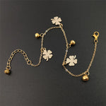 Flowers And Bell Anklets for Women Charm Leg Bracelet Fashion Jewelry for Female Ankle Bracelet Cheville Femme