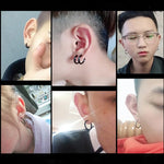 Women/Man Stainless Steel Small Hoops Earring Piercing Ear Cartilage Tragus Simple Thin Circle Anti-allergic Ear Buckle