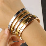 Stainless Steel Cuff Bracelets Bangles For Women Fashion Jewelry Charm Jewelry Accessories Crystal Bracelet loves