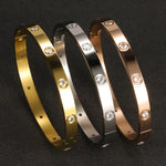 Stainless Steel Cuff Bracelets Bangles For Women Fashion Jewelry Charm Jewelry Accessories Crystal Bracelet loves