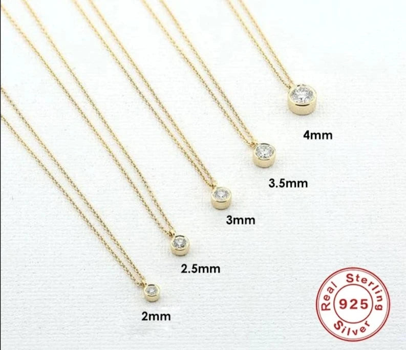 Zircon 925 Sterling Silver Choker Necklace for Women Simple Temperament Gold Necklaces Wedding Jewelry