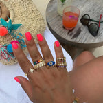 Star ring for girl women open adjusted size fashion trendy jewelry