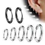 Women/Man Stainless Steel Small Hoops Earring Piercing Ear Cartilage Tragus Simple Thin Circle Anti-allergic Ear Buckle