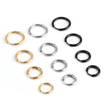 Women/Man Stainless Steel Small Hoops Earring Piercing Ear Cartilage Tragus Simple Thin Circle Anti-allergic Ear Buckle