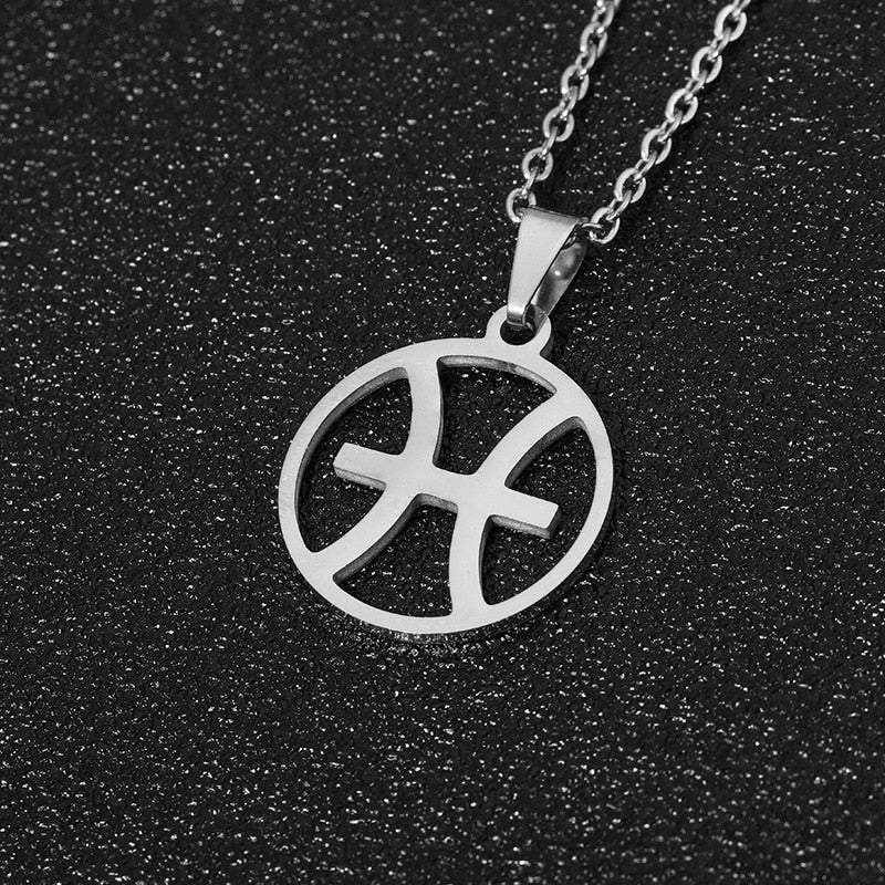 Stainless Steel Star Zodiac Sign Necklace