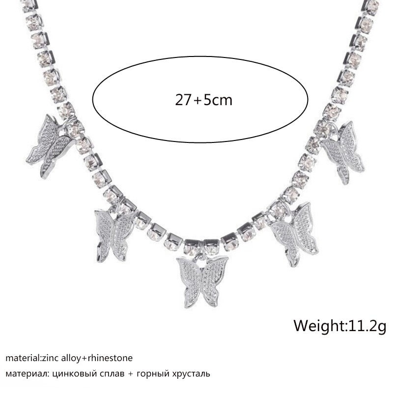 Delight in Bohemian beauty with this enchanting Crystal Butterfly Pendant Necklace! Crafted with sparkling Rhinestone and Zinc alloy, Glam up any look with this 1.2cm Pendant Necklace. Go modern with the Link Chain or make it your own with any compatible chain type; choose how you show off your fashion!