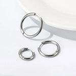 Women/Man Stainless Steel Small Hoops Earring Piercing Ear Cartilage Tragus Simple Thin Circle Anti-allergic Ear Buckle