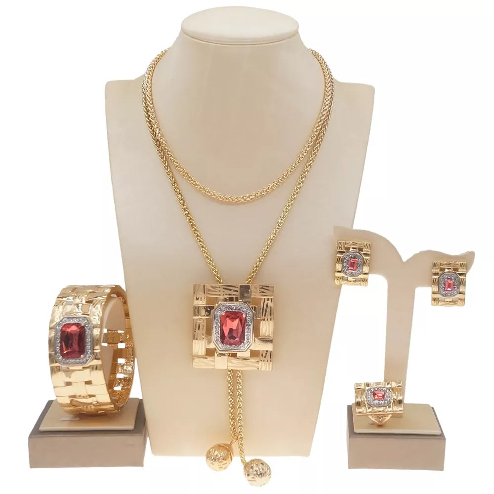 Explore our exquisite collection of costume jewelry inspired by African fashion, featuring stunning jewelry sets, long necklaces, and luxurious Dubai jewelry pieces.