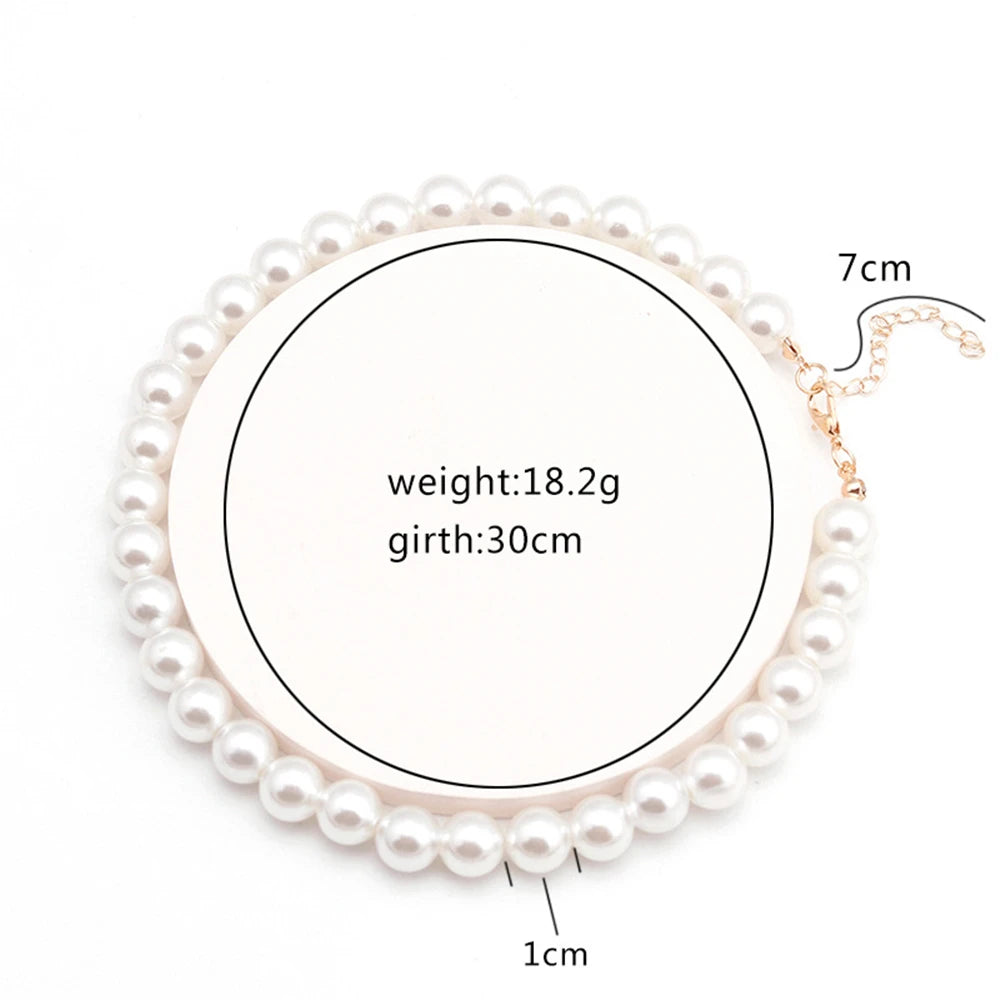 New Fashion Pearl Necklace Clavicle Chain For Elegant Women Gift Anniversary Wedding Neck Jewelry Love Pendant Gift