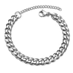 Crafted with the utmost precision and care, this Stainless Steel Bracelet in Punk style looks stunning on any man. Round shape, metal material, and Link Chain type add to the allure of this timeless piece. An exquisite choice for fashion-forward men.