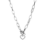 Thick Chain Toggle Clasp Necklace