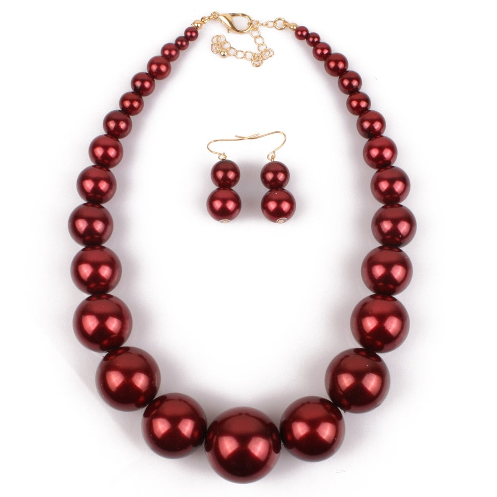 Big Pearl Jewelry Set