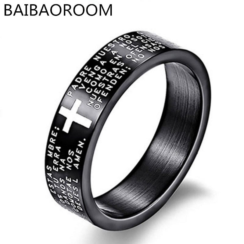 Bible Scripture Titanium Ring