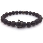 Trendy Lava Stone Imperial Crown Bracelet