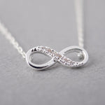 Tiny Infinity Crystal Pendant Necklace