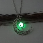 Shine Moon Luminous Stone Pendant Necklace