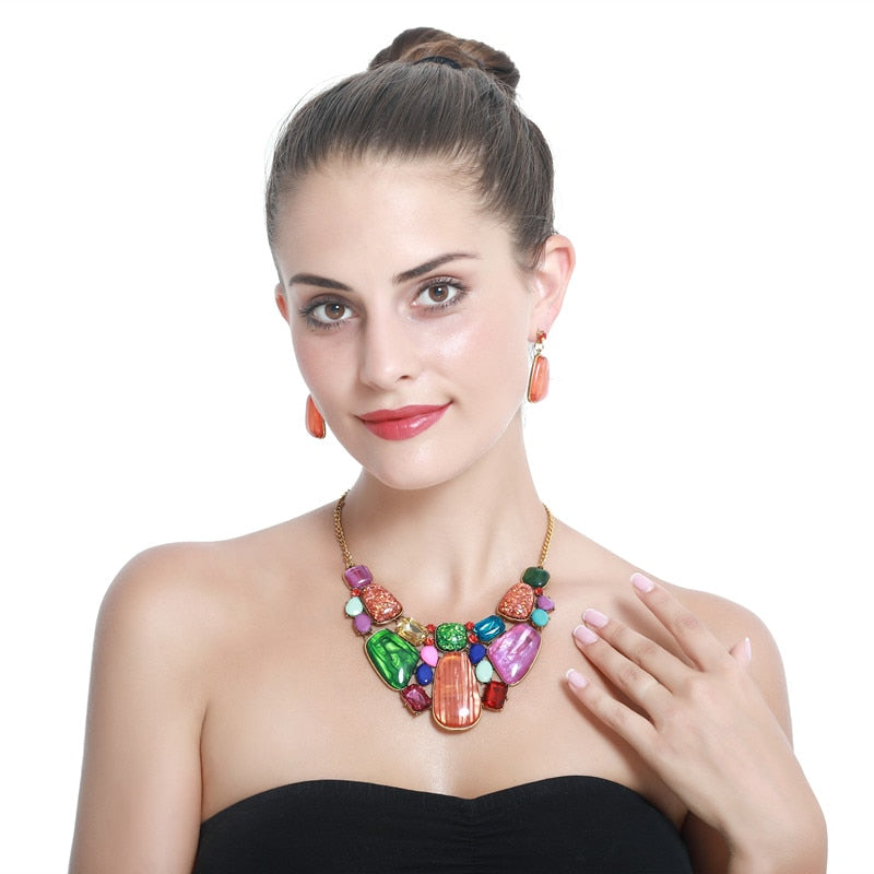 Multicolor Stone Jewelry Sets