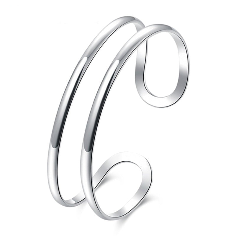 925 Silver Flat Bangles