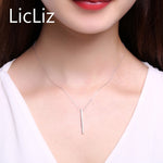 925 Sterling Silver Bar Pendant Chocker Necklace