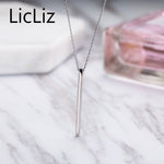 925 Sterling Silver Bar Pendant Chocker Necklace