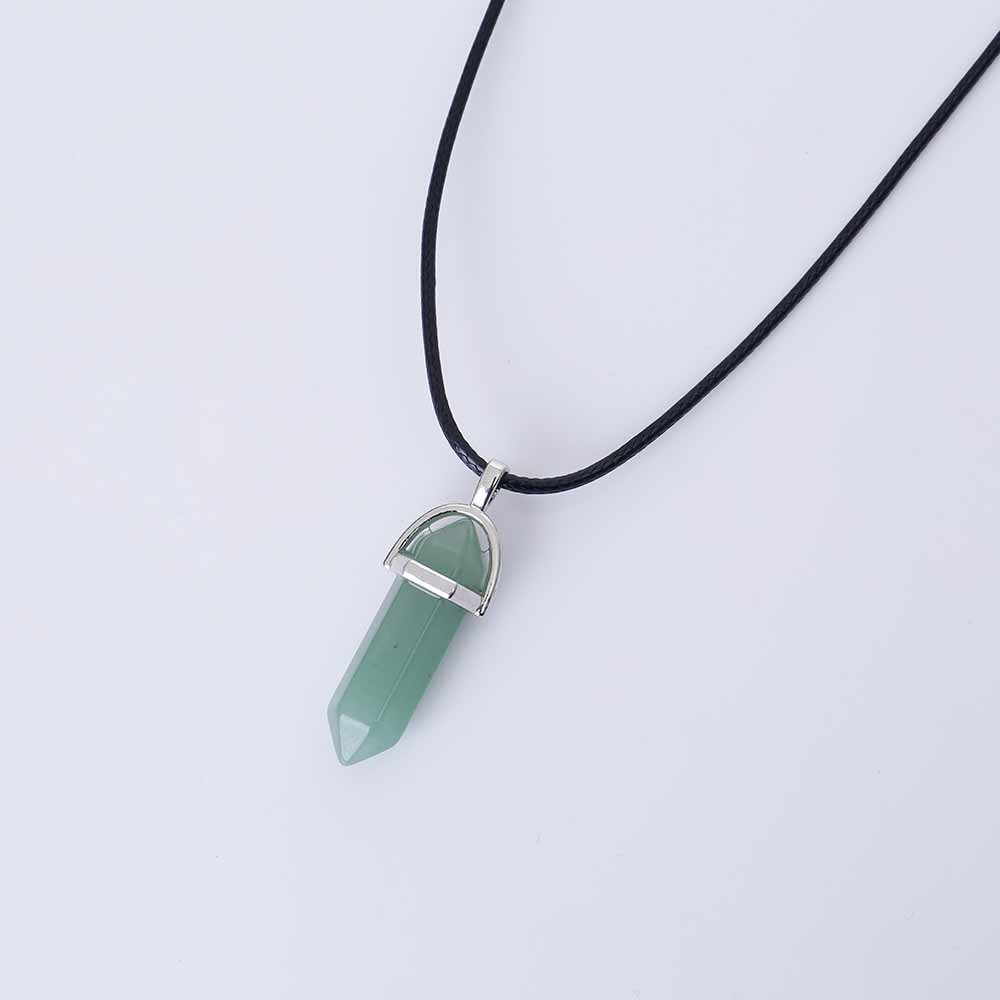 Hexagonal Column Quartz Necklace