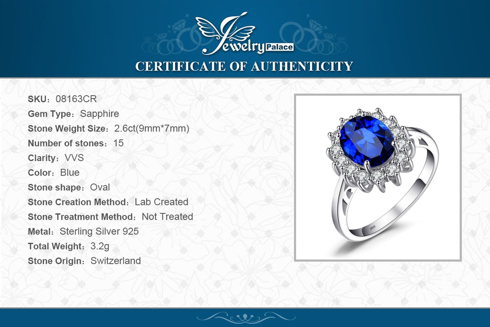 Blue Sapphire 925 Sterling Silver Ring