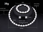 Fashion Wedding Bridal Jewelry Set Pearl Party Prom Silver Color Crystal Bracelet Necklace Earrings for Women jewellery sets