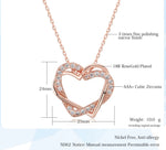 Exquisite Heart shape, ravishing Pendant Necklaces crafted from Copper and bejeweled with Cubic Zirconia - designed to make any look sophisticated. Women's Fashion Necklaces, with a Link Chain finish, perfect for any occasion.