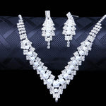 Wedding Crystal Bridal Jewelry Sets Bijoux Marriage Women RED BLUE PEARL Rhinestone Bridal Necklace Jewellery Set