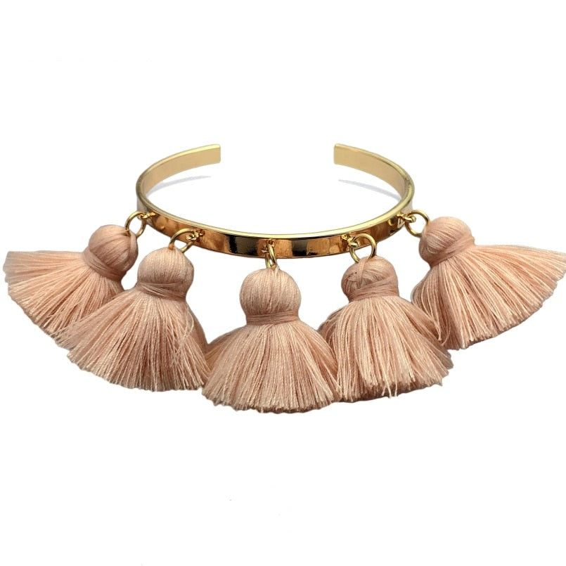 This gorgeous Bohemia Tassel Charm Bracelet are simply divine it's a stylish Cuff Bracelet with Bracelets &amp; Bangles, plated with golden metal and designed just for women. It's luxury-fashion at its finest!