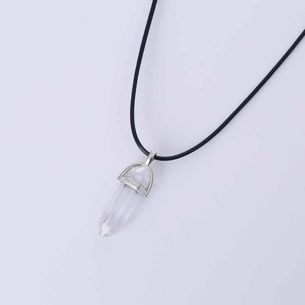 Hexagonal Column Quartz Necklace