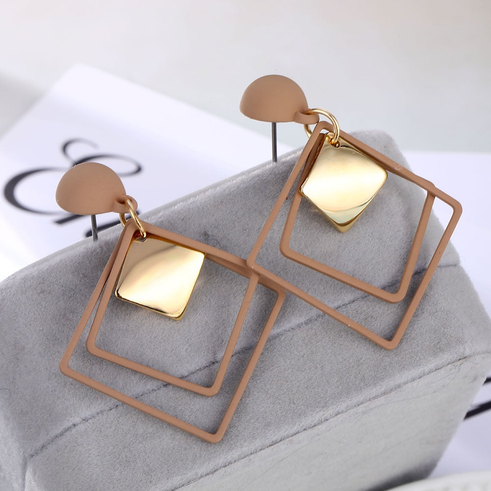 Fashion Statement Geometric Drop Earrings