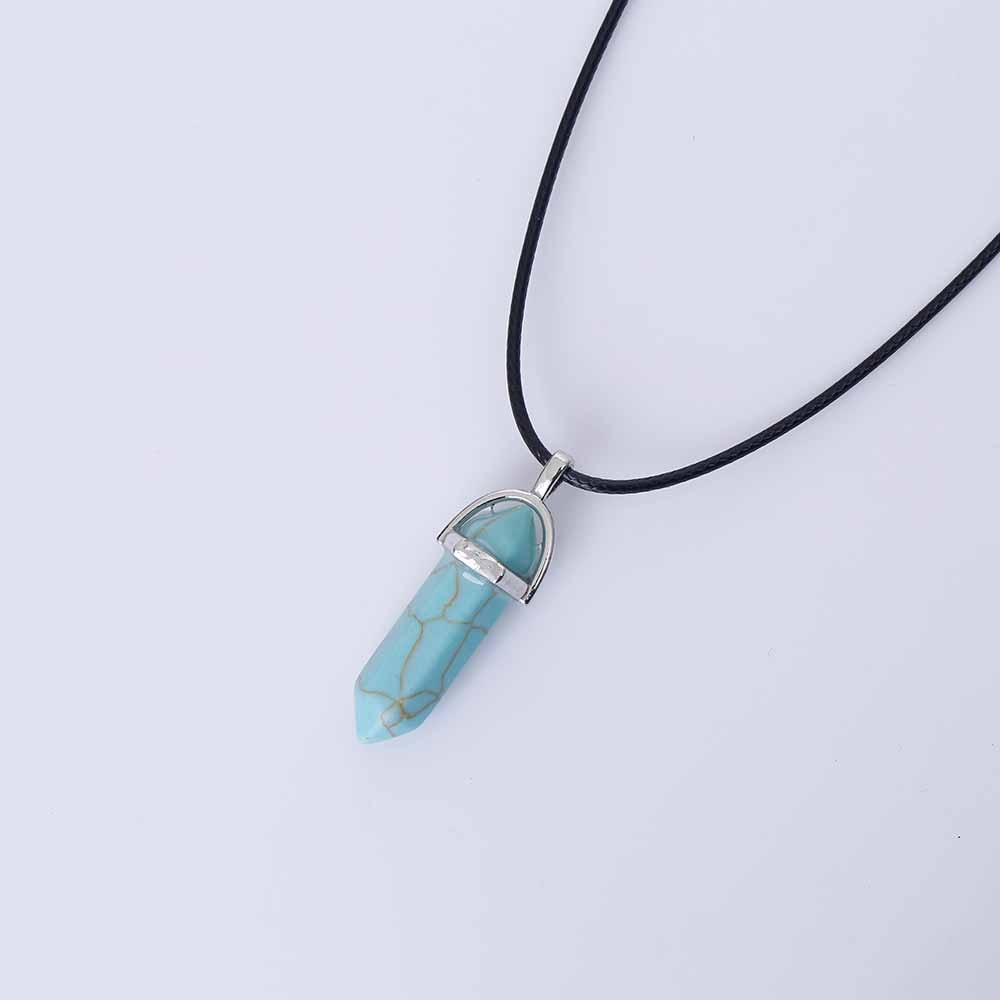 Hexagonal Column Quartz Necklace