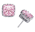 Small 925 Sterling Silver Stud Earrings With Cubic Zirconia