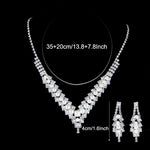 Wedding Crystal Bridal Jewelry Sets Bijoux Marriage Women RED BLUE PEARL Rhinestone Bridal Necklace Jewellery Set