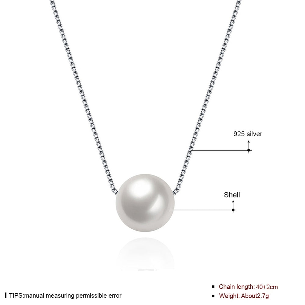 Natural Freshwater Pearl 925 Sterling Silver Necklace