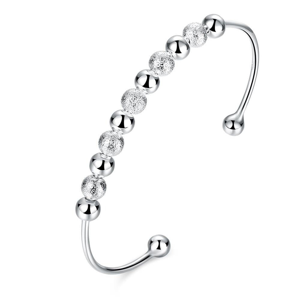 The magnificent Classic Double Round Head Bracelet is silver plated with Fashion flair, making it a must-have for any Unisex look! Don't miss out on these stunning Bangles!