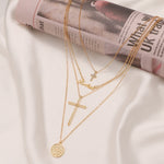 Vintage Multi Layered Pendants Necklace